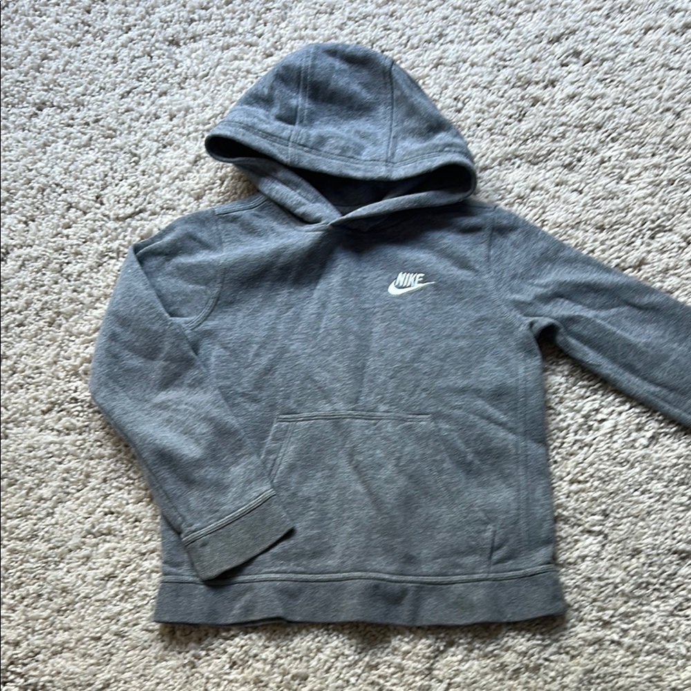 Nike Gray Sweatshirt Hoodie with Swoosh Logo